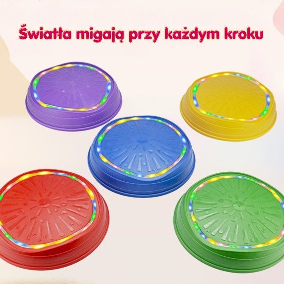 WOOPIE Interaktyvios balanso akmenys su garsu ir šviesa, 5 vnt.