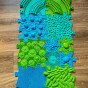 WOOPIE Jutiklinis Kilimėlis Ortopedinis Puzzle 11 Dalys - Mėlyna/Žalia