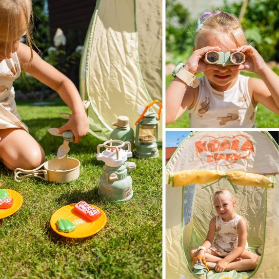 WOOPIE atradimo Mažojo tyrėjo rinkinys XXL lauko stovyklai su bivakine palapine, 15 vnt.