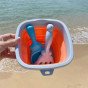 WOOPIE Sklankiojantis kibiras su šluote ir kastuvu rinkinys oranžinės spalvos