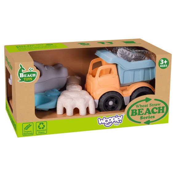 WOOPIE Smėlio žaidimo rinkinys su automobiliu, 7 dalys, Biodegradable, Ekologiškas medžiaga