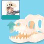 WOOPIE Dinozaurų smėlio rinkinys Kasinėjimas, 9 vnt.