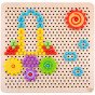 TOOKY TOY Montessori Mozaikos galvosūkių lenta su smeigėmis „Climbing“ 88 vnt.