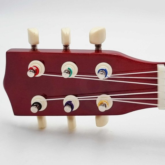 Viga medinis gitara vaikams, natūrali, 21 colių, 6 stygos