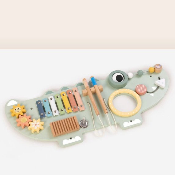 TOOKY TOY Medinis Manipuliacinis Lenta Krokodilas 3 vnt.