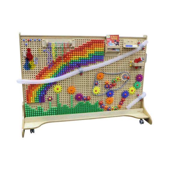 MASTERKIDZ laisvai stovinti kūrybiška STEM mokymo lentyna 166 x 125