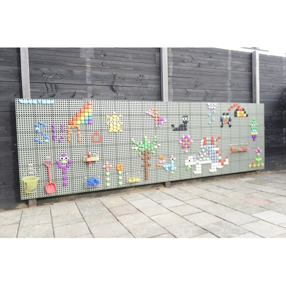 MASTERKIDZ Sienos skydelis Mokslo lentos Kūrybiški STEM lauko skydeliai + Montavimo skydelis 120x80cm