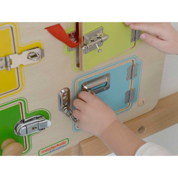 MASTERKIDZ Manipuliacinė spynų atidarymo lenta