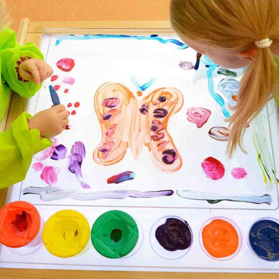 MASTERKIDZ sensorinis LED padėklas + permatomas tapybos padėklas