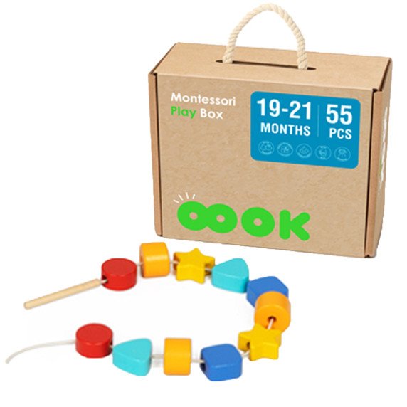 TOOKY TOY dėžė XXL Montessori edukacinė 7in1 pojūčių dėžė 19-21 mėnesiui