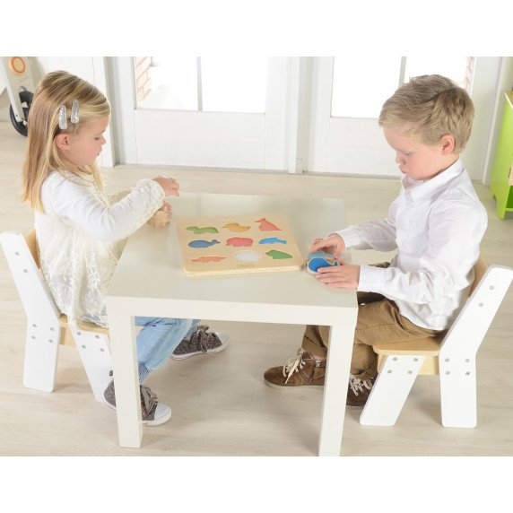 MASTERKIDZ Medinis formų rūšiavimo su spalvingais gyvūnais Montessori