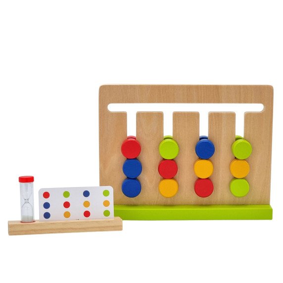 TOOKY TOY Loginė žaidimo laikas Puzzle Colors 30 Modeliai 18 vnt.