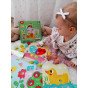 TOOKY TOY Žaislai su įdomiais blokais vaikams, mokymas atpažinti gyvūnus, formą, spalvas + lentos