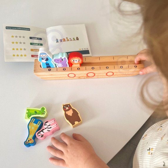 TOOKY TOY Medinis galvosūkis vaikams Nojus ir gyvūnai