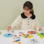 VIGA medinis matematikos spalvų žaidimas Paukščio uodega Montessori + kortelės