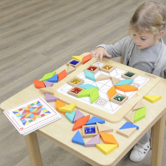 MASTERKIDZ Mokymosi rusys Montessori spalvų ir formų mokymosi mozaikos galvosūkis