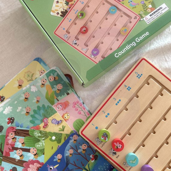 TOOKY TOY Medinis skaičiavimo gyvūnų mokymo žaidimas
