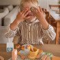 TOOKY TOY Pikniko rinkinys maisto pjaustytuvu su velkru Pusryčių rinkinys