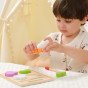 VIGA medinis Montessori edukacinis dėlionės daržovės pjauti