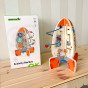 Tooky Toy Didelis Medinis Išsilavinimo Žaislas Daugiafunkcinė Raketos