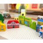 TOOKY TOY Medinis Pastatų ir Figūrų Miesto Rinkinys