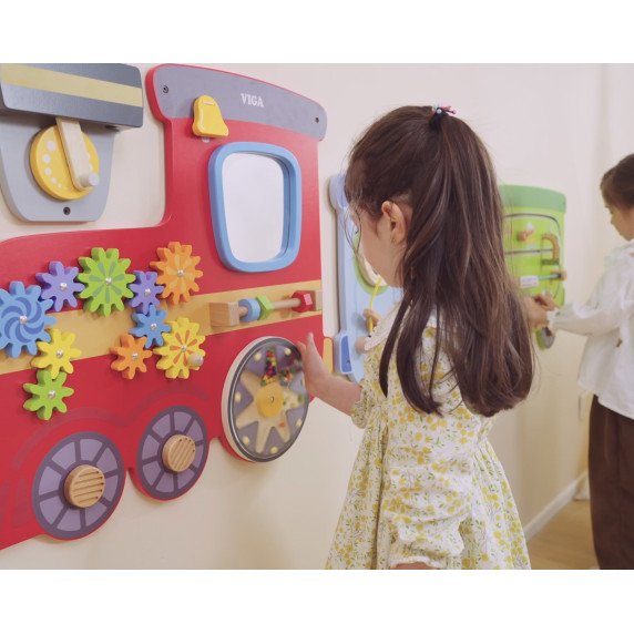 Montessori sensorinė manipuliacinė lenta „Traukinys“