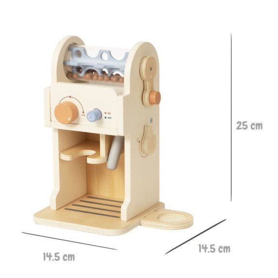 TOOKY TOY Medinis kavinės rinkinys - Baristo ekspreso aparatas