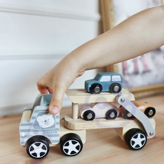 VIGA PolarB Medinis Žaislinis Automobilis su Montesorio Automobiliais