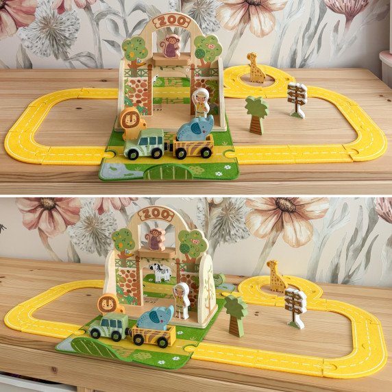 TOOKY TOY Mini Zoo Portable Gyvūnų Krepšio Rinkinys