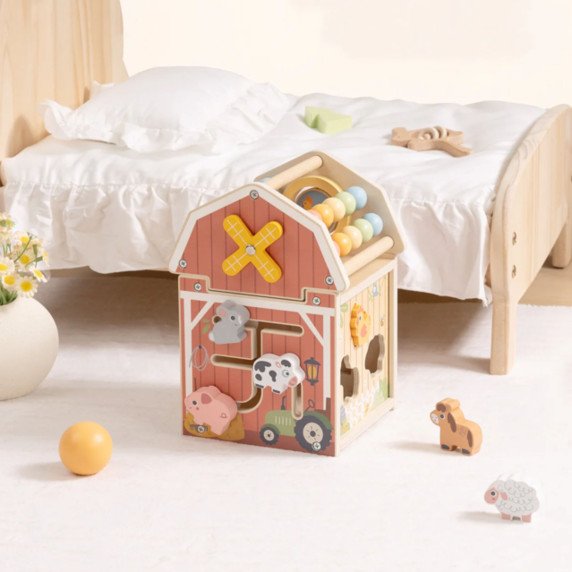TOOKY TOY Medinis ūkininkijos ūkis veiklos rūšiaviklis Montessori skečiui