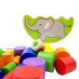 VIGA medinis balansuojantis elefantas Montessori galvosūkis