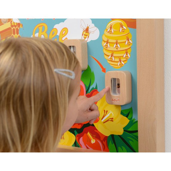 MASTERKIDZ Bičių gyvenimo ciklo lankstus Montessori sieninis skydas