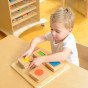 MASTERKIDZ Montessori Mediniai Kvadratai ir Spalvų Jutiklinis Rūšiaviklis