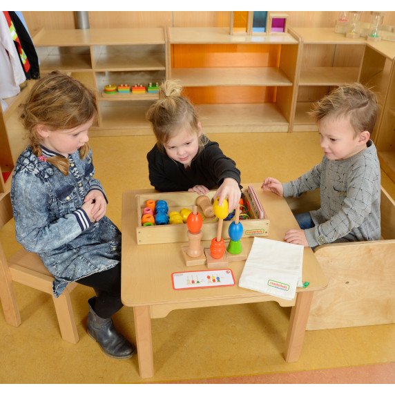 Didelis medinis Montessori siuviklis iš MASTERKIDZ