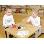MASTERKIDZ Puodeliai ir Kvadratiniai Blokeliai Mediniai Žaislai Montesori Spalvų Rūšiavimo Žaidimui