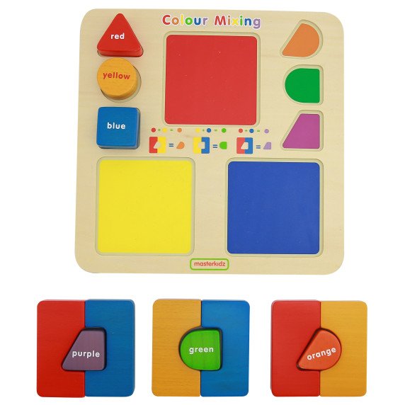 MASTERKIDZ Edukacinė lentyna išmanusis dėlionės rodymas mišrių spalvų Montessori metodu