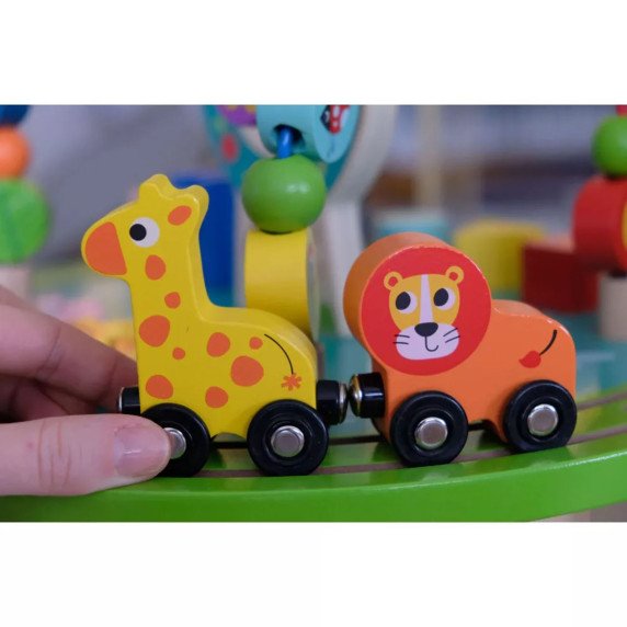 Medinis žaidimų stalas TOOKY TOY su varikliniu kilimu