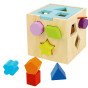 TOOKY TOY Medinis rūšiavimo kubas su spalvotais raštais 13 vnt.