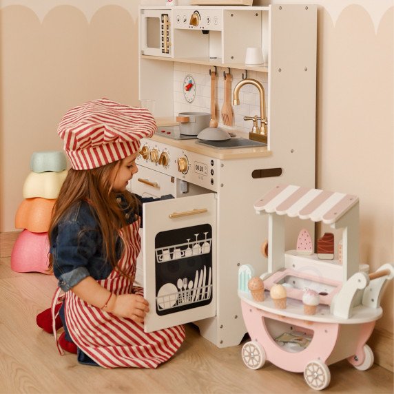 Didelis medinis daugiafunkcinis modernių virtuvės priedų žaislas TOOKY TOY