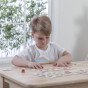 VIGA Edukacinis Medinis Puzzle Rūšiavimo, Keitimo Spalvų Ir Formų 38 Dalys Montessori