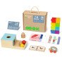 TOOKY TOY dėžutė XXL Montessori edukacinė 6in1 jutimo dėžutė 7-8 mėnesiai