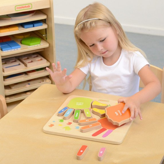 MASTERKIDZ Edukacinė medinė pirštų skaičiavimo lentelė