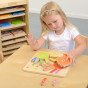 MASTERKIDZ Edukacinė medinė pirštų skaičiavimo lentelė