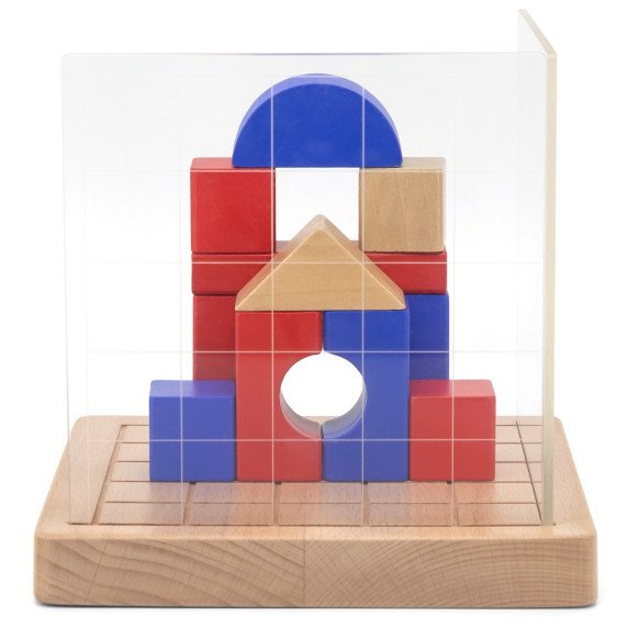 VIGA Mediniai statybiniai žaidimai 3D Montessori blokai