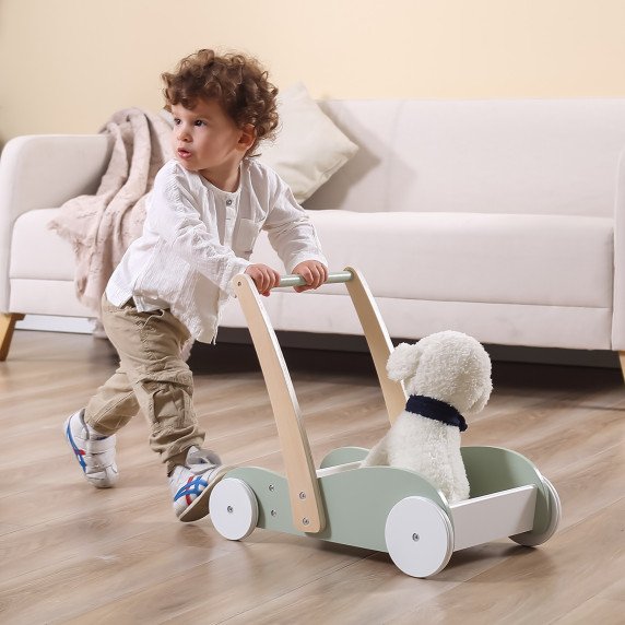 Viga PolarB medinis 2-in-1 vairuojamas vežimėlis/-žagždė/-pūtiklis
