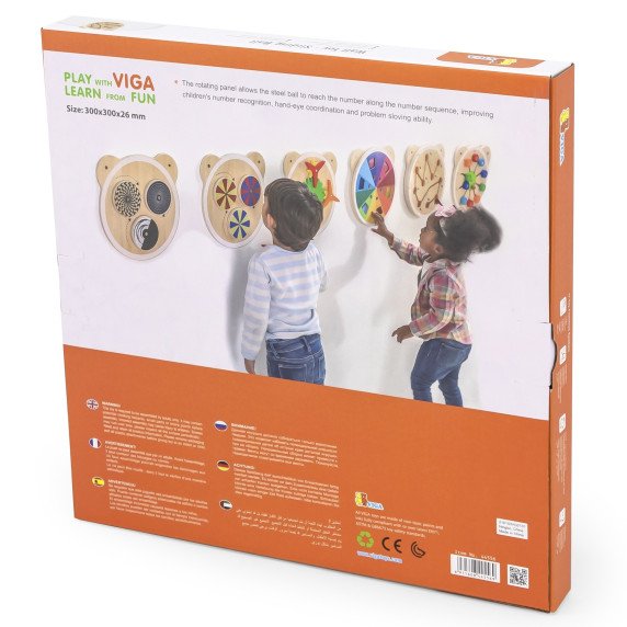 VIGA Medinė labirinto lentynėlė FSC Montessori Sertifikatas