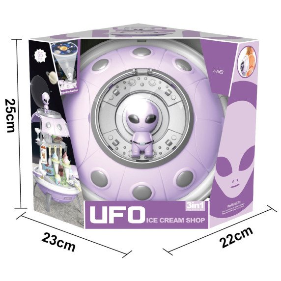 WOOPIE parduotuvė ledai kavinė cukraus dirbtuvė 3 viename kuprinė UFO projektorius