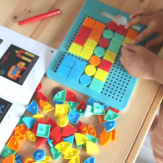 WOOPIE Magnetinis puzzle 2 į 1 Magnetinė piešimo lenta su 112 detalių.