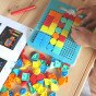 WOOPIE Magnetinis puzzle 2 į 1 Magnetinė piešimo lenta su 112 detalių.