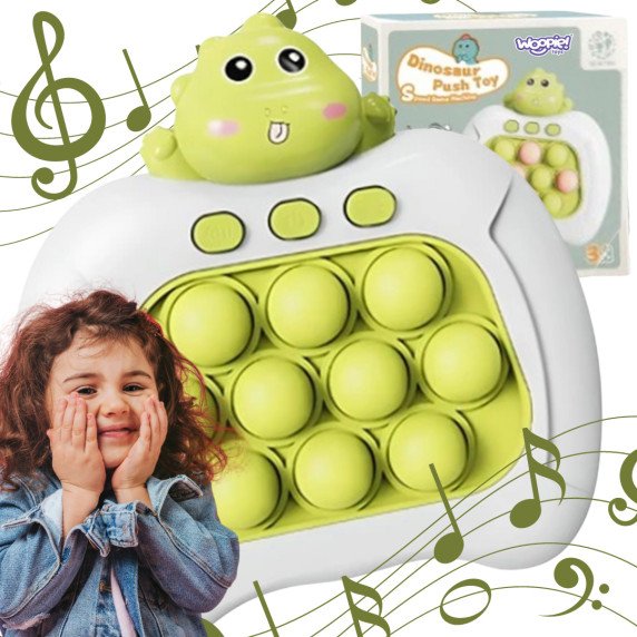 WOOPIE POP IT žaidimas Elektrinis Anti-Stress Arkadinis Žalias Dinozauras